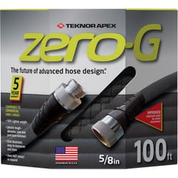 Teknor Apex Zero-G 5/8 in. D X 100 ft. L Heavy Duty Commercial Grade Garden Hose Gray