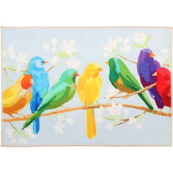 Olivia's Home 22 in. W X 32 in. L Multi-Color Birds of A Feather Polyester Accent Rug