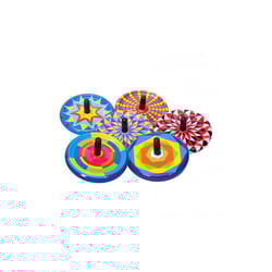 Schylling Tiny Tin Tops Assorted 6 pc