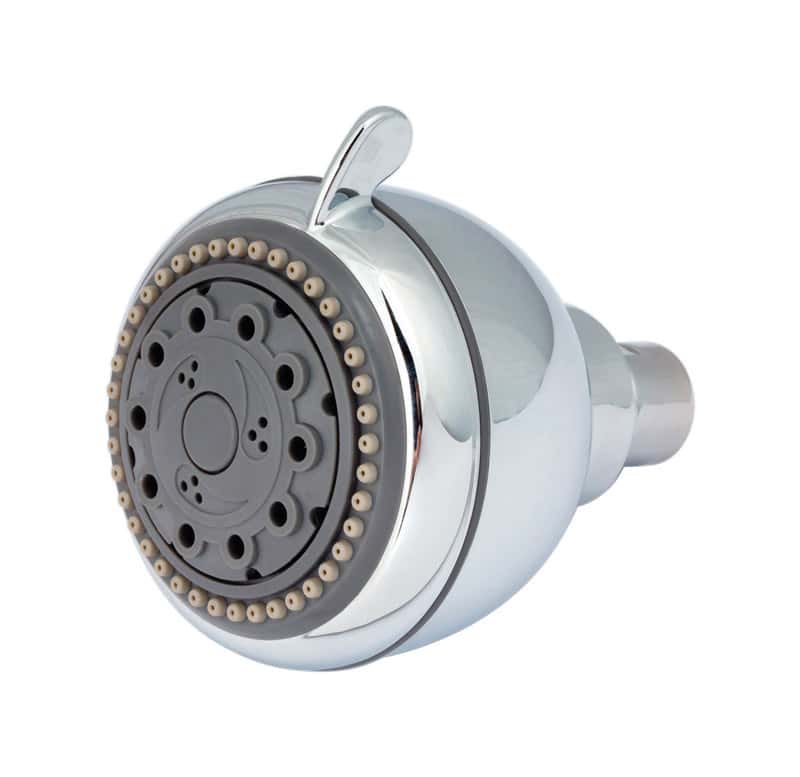 Whedon Champagne Massage Chrome Plastic 5 settings Showerhead 2.5 gpm