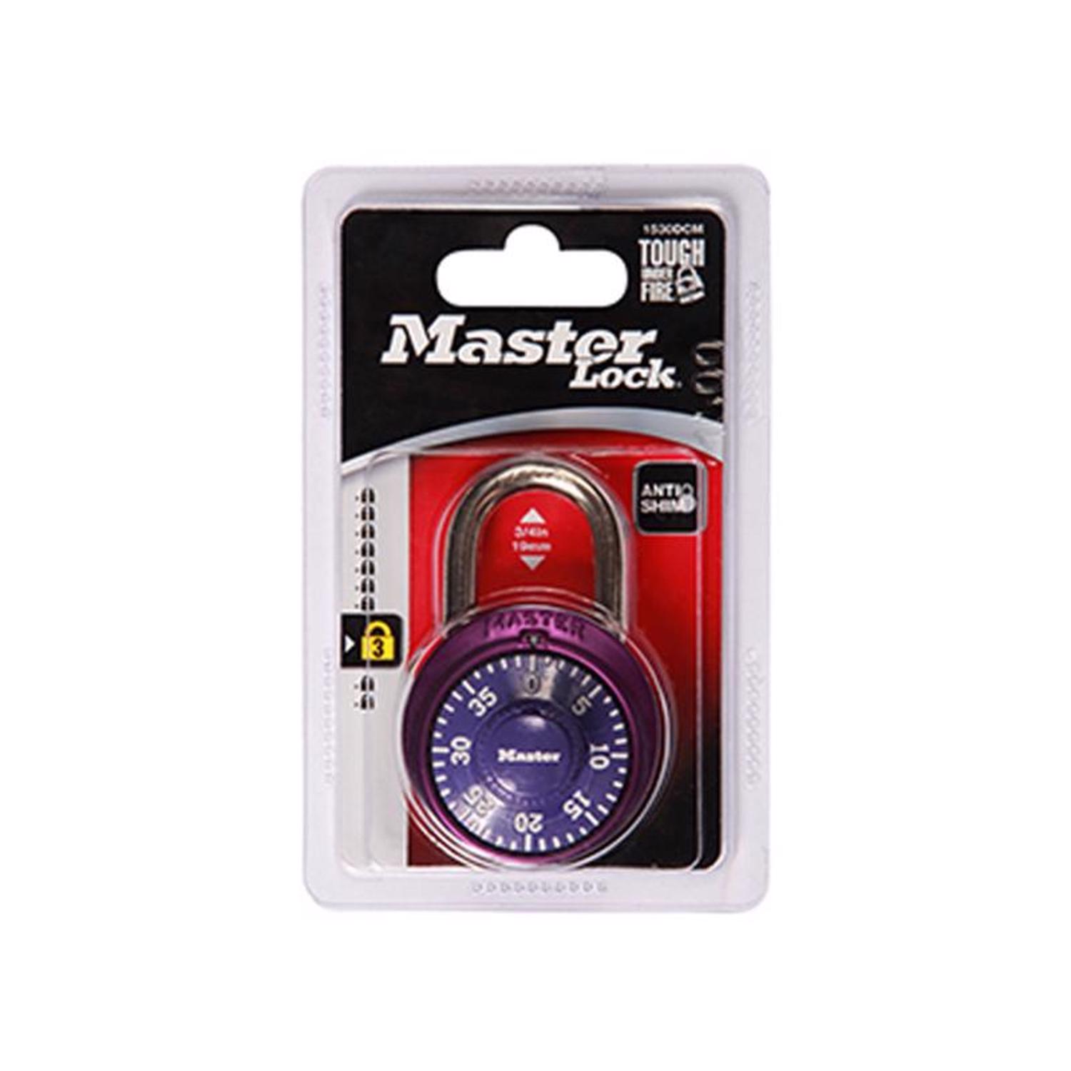 Master Lock 2 in. H X 7/8 in. W X 1-7/8 in. L Steel 3-Digit Combination Combination Padlock