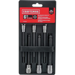 Craftsman 1/4 and 3/8 in. drive S SAE 6 Point Long Ball Hex Bit Socket Set 6 pc