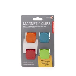 Kikkerland Assorted ABS/Stainless Steel Magnetic Clip