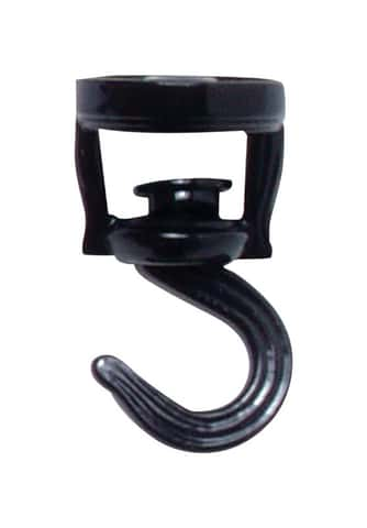 Panacea Black Steel 3-9/16 in. H Swivel Swag Hook 1 pk - Ace Hardware