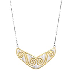 Montana Silversmiths Women's Two Tone Swirl Gold/Silver Necklace