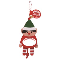 Christmas Dancing Decor Multicolored Blank Elf - Male Ornament 5 in.