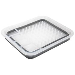 Core Kitchen 14.37 in. L X 12.2 in. W Gray/White PP/TPR Dish Rack