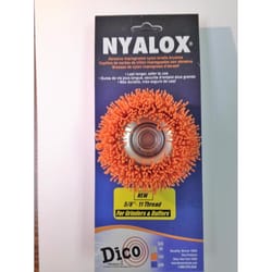 Dico Nyalox 3 in. D X 5/8-11 in. X 1/4 in. D Crimped Nylon Mandrel Mounted Cup Brush 12500 rpm 1 pc