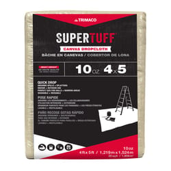 Trimaco SuperTuff 4 ft. W X 5 ft. L 10 oz Canvas Drop Cloth 1 pk