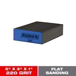 Diablo 5 in. L X 3 in. W X 1 in. 220 Grit Ultra Fine Large Flat Edge Sanding Sponge