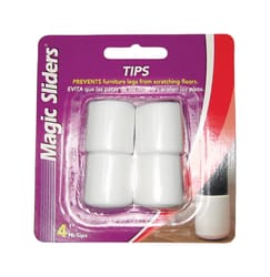 Magic Sliders 1" White Rubber Tips 