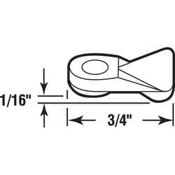 Prime-Line 1/16 in. D X 3/4 in. L Matte White Nylon Converging Door Kit 8 pc