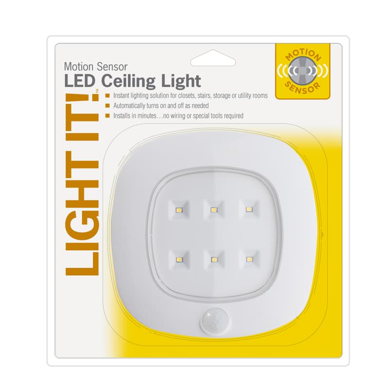 Fulcrum 8.63 in. H X 8 in. W X 2 in. L Ceiling Light w Motion Sensor Mfr 30028 308 Ace Hardware