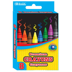 Bazic Products Premium Assorted Color Crayons 8 pk
