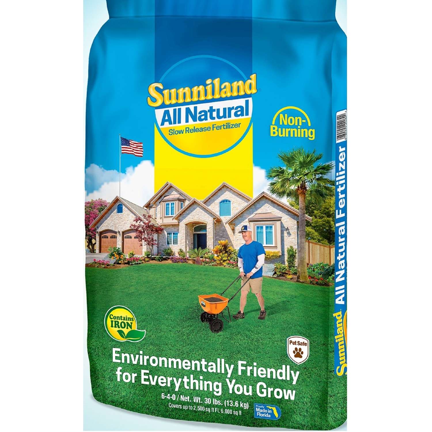 Sunniland Organic 640 Slow Release Fertilizer For All Grass Types 30 lb. 2500 sq. ft. Ace