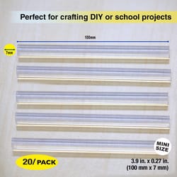 Bazic Products 0.27 in. D X 3.9 in. L Mini Glue Sticks Clear 20 pk