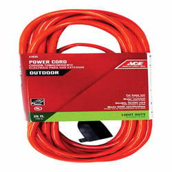 Ace Indoor or Outdoor 25 ft. L Orange Extension Cord 16/3 SJTW