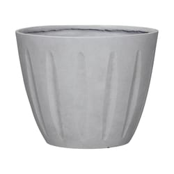 L&G Solutions 10 in. H X 12 in. D Polyresin Spritzer Planter Stone