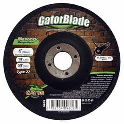 Gator 4 in. D X 1/8 in. thick X 5/8 in. in. Masonry Grinding Wheel 1 pc