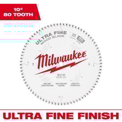 Milwaukee 10 in. D X 5/8 in. Tungsten Carbide Circular Saw Blade 80 teeth 1 pk