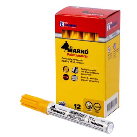 Permanent Paint Marker | Yellow | 2.3mm Valve Tip | Mighty Marker® PM-16
