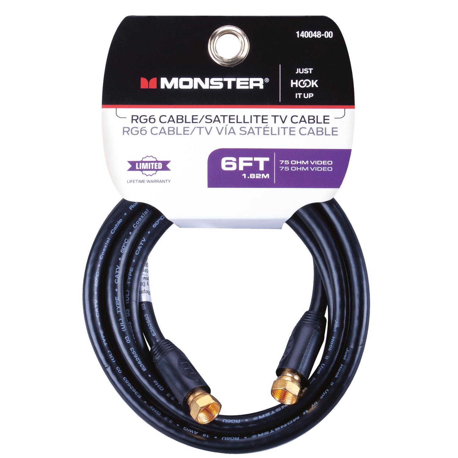 Monster Just Hook It Up 6 ft. Video Coaxial Cable Ace Hardware