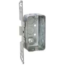 Raco 13 cu in Rectangle Metal 1 gang Junction Box Gray