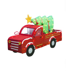 Celebrations Incandescent Clear/Warm White 21.65 in. Lighted Merry Christmas Truck Yard Decor
