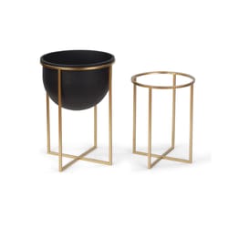 Tripar Black Metal Plant Stand