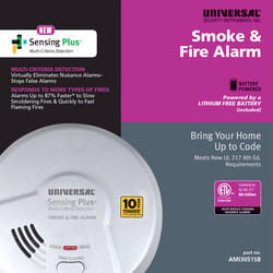 USI Sensing Plus Hard-Wired w/Battery Back-up Ionization/Photoelectric Smoke/Fire Detector 1 pk