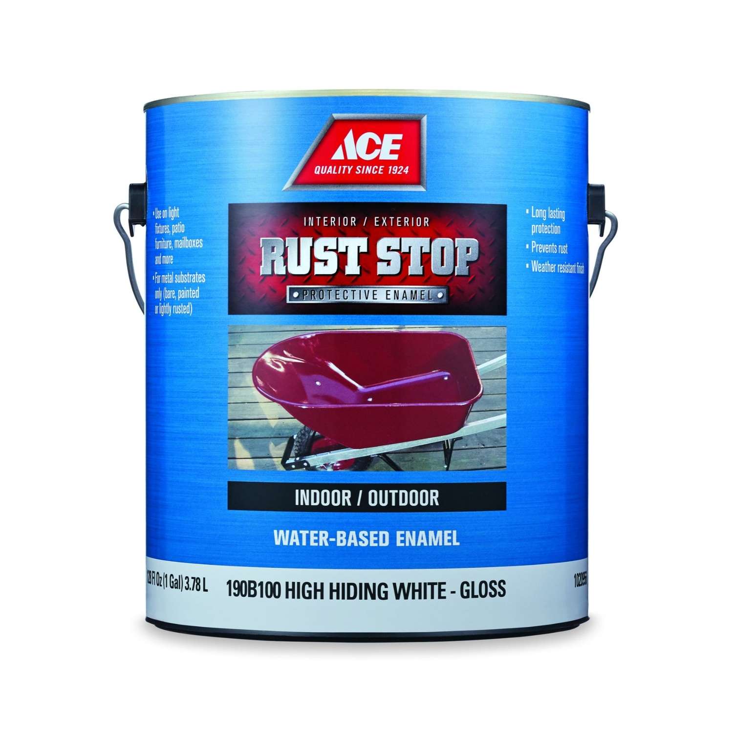 Ace Rust Stop Indoor / Outdoor Gloss High-Hiding White Water-Based ...