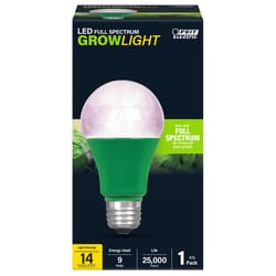 Feit A19 E26 (Medium) LED Grow Light White 60 Watt Equivalence 1 pk