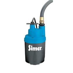 Simer Smart Geyser 1/4 HP 1800 gph Thermoplastic Electronic Switch Bottom AC Submersible Utility Pum