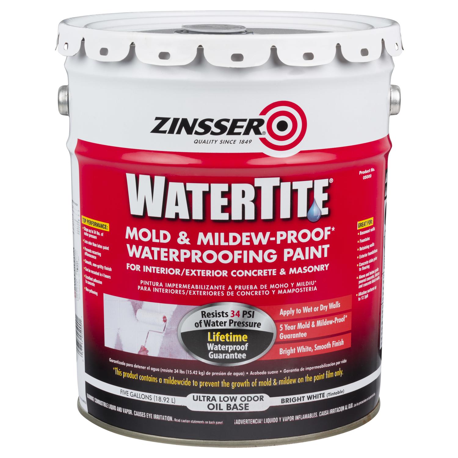 Zinsser WaterTite Solid Bright White Oil Based Acrylic Waterproofing   A62d50f6 7360 4600 Bf41 E5f9cc6c895d