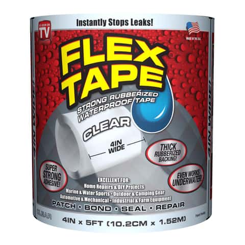 Flex Seal Family of Products Flex Tape 4 in. W X 5 ft. L Clear Waterproof  Repair Tape - Ace Hardware