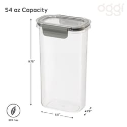 OGGI Clarity 54 oz Clear Food Container and Lid 1 pk