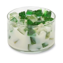 Primal Elements Green/White Holiday Scent 2 Wick Candle