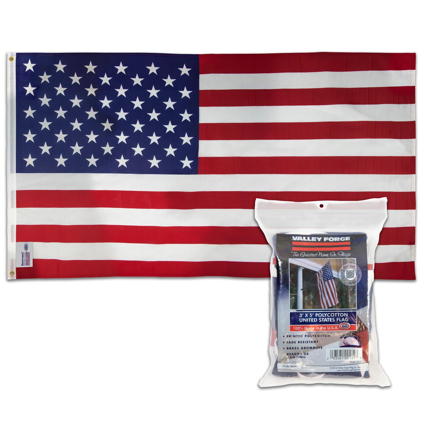 Valley Forge American Flag 36 in. H X 60 in. W Mfr# USS-1
