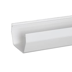 Amerimax 4 in. H X 5 in. W X 120 in. L White Vinyl Contemporary Gutter