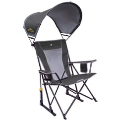 GCI Outdoor SunShade Rocker Pewter Canopy Folding Chair