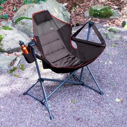 Rio Black Suspension Folding Lounger