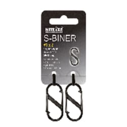 Nite Ize S-Biner 1.8 in. D Stainless Steel Black Carabiner Key Holder