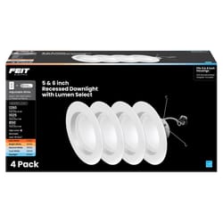 Feit Enhance Frost White 7.5 in. W Aluminum LED Dimmable Recessed Downlight 14.3 W