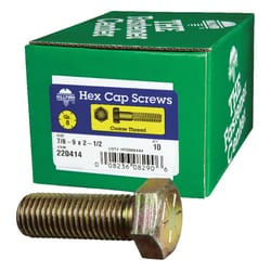 HILLMAN 7/8-9 in. D X 2-1/2 in. L Heat Treated Steel Hex Head Cap Screw 1 pk