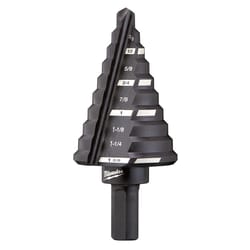 Milwaukee #5 X 5.88 in. L Black Oxide Step Drill Bit 3-Flat Shank 1 ct