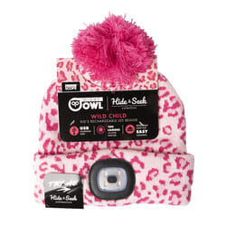 Night Scope Kids Hide & Seek Rechargeable LED Beanie Pink One Size Fits Most