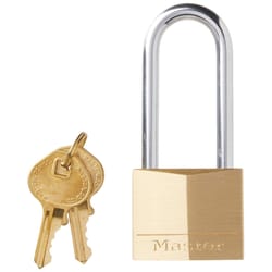 Master Lock 1-9/16 in. W Brass 4-Pin Cylinder Padlock
