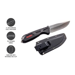 Smith's EdgeWork-Site 8 in. Pocket Knife Black/Silver 1 pc