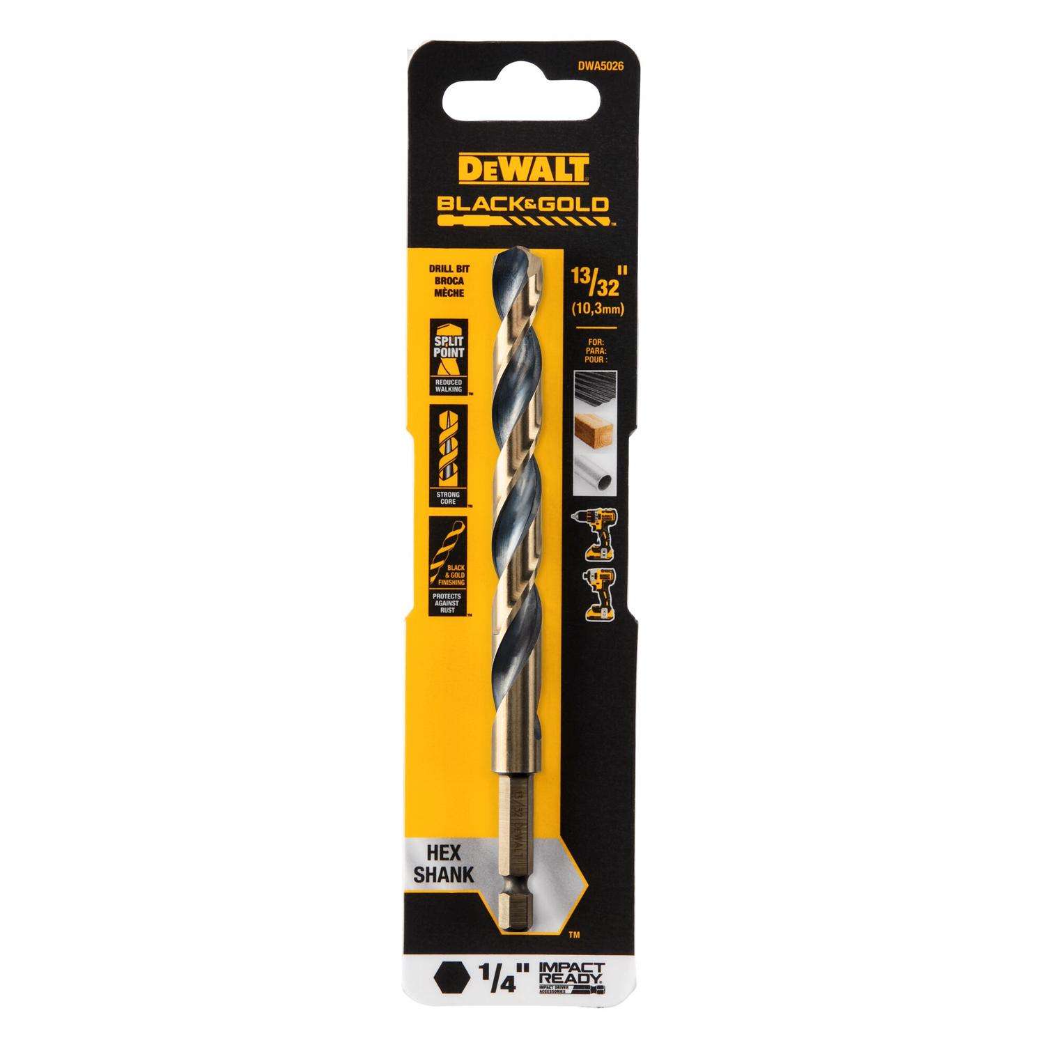 DeWalt 13/32 in. High Speed Steel Impact Ready Drill Bit 1 pk - Ace ...