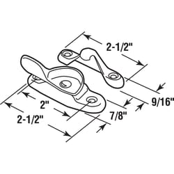 Prime-Line Polished Brass Brass Sash Lock 1 pk